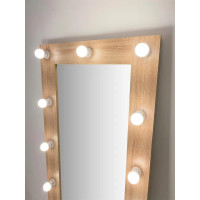 Гримерное зеркало с подсветкой на подставке 170х60 Дуб сонома
